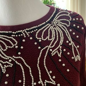 Anthropologie beaded sweater